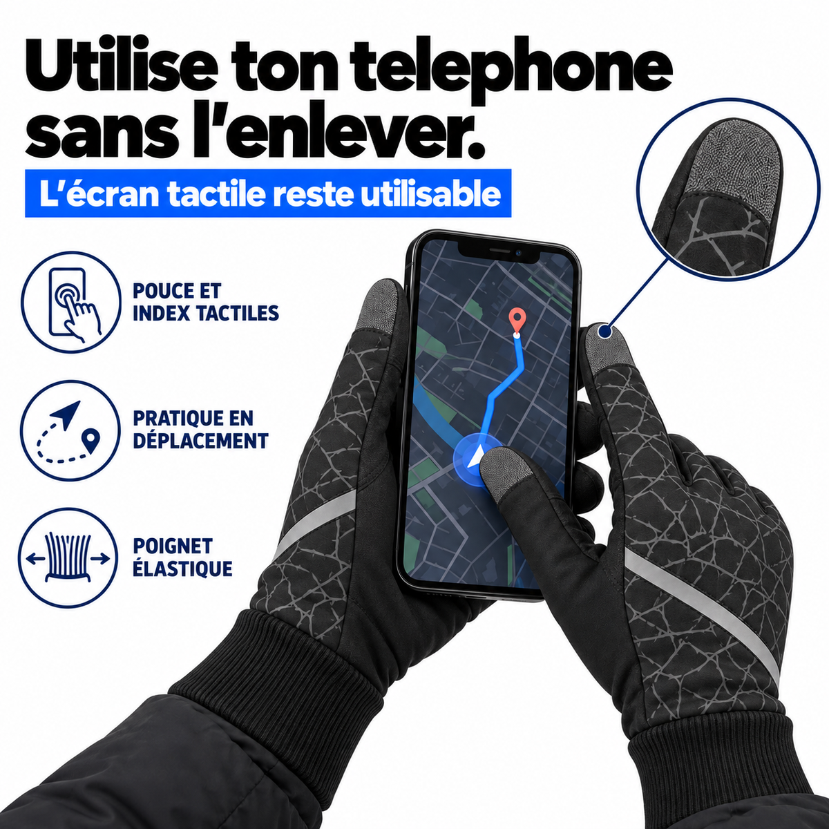 Utilise ton telephone sans l enlever - ecran tactile utilisable